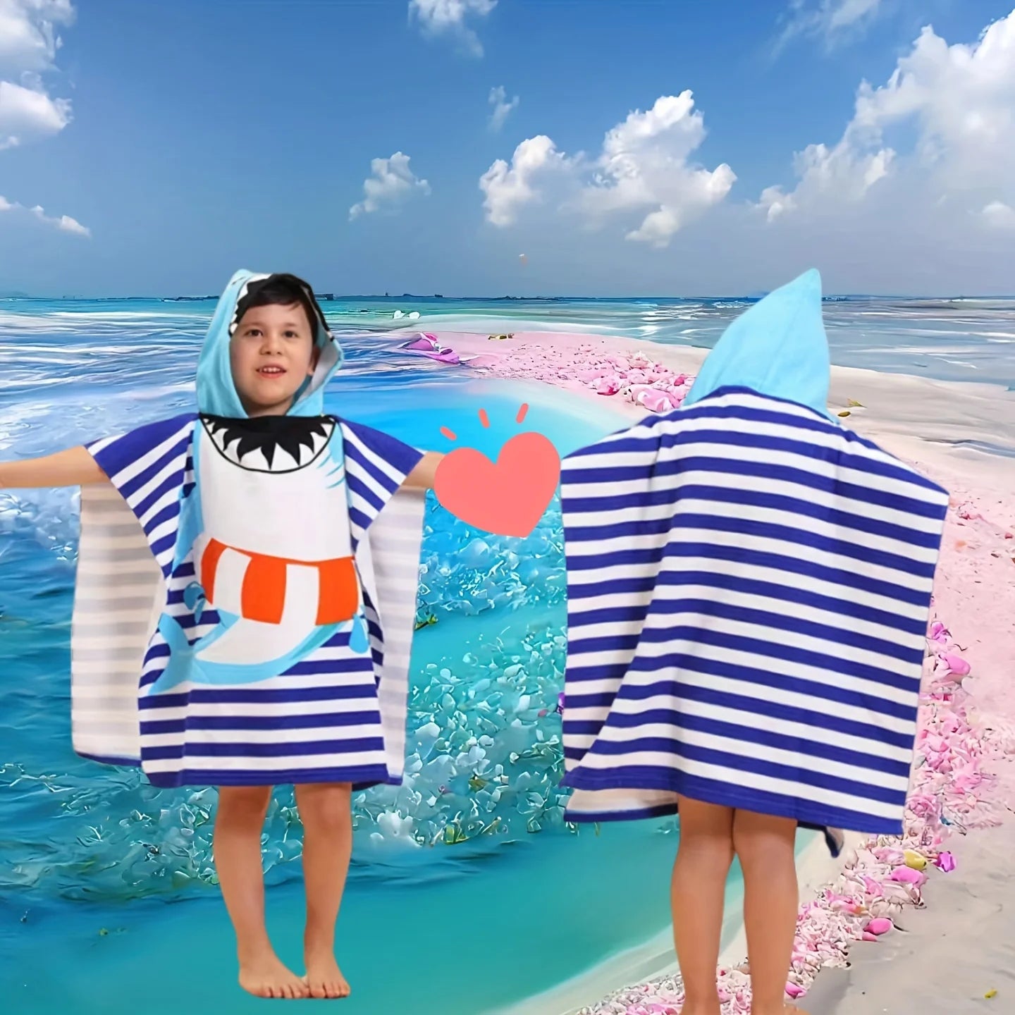 Luna Towel - Quick-Dry Cartoon Animal & Pirate Kids Hooded Poncho