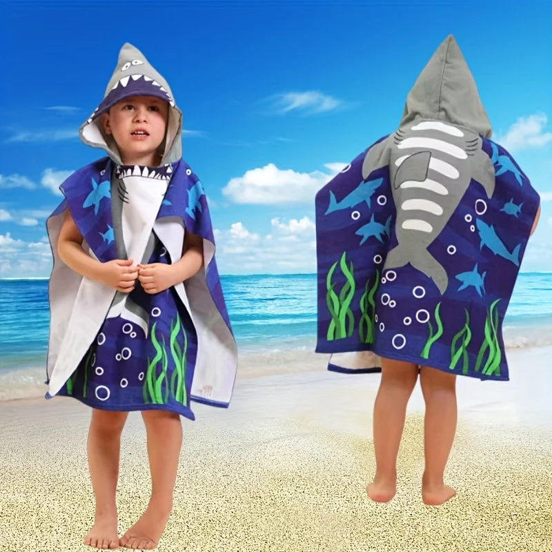 Luna Towel - Quick-Dry Cartoon Animal & Pirate Kids Hooded Poncho
