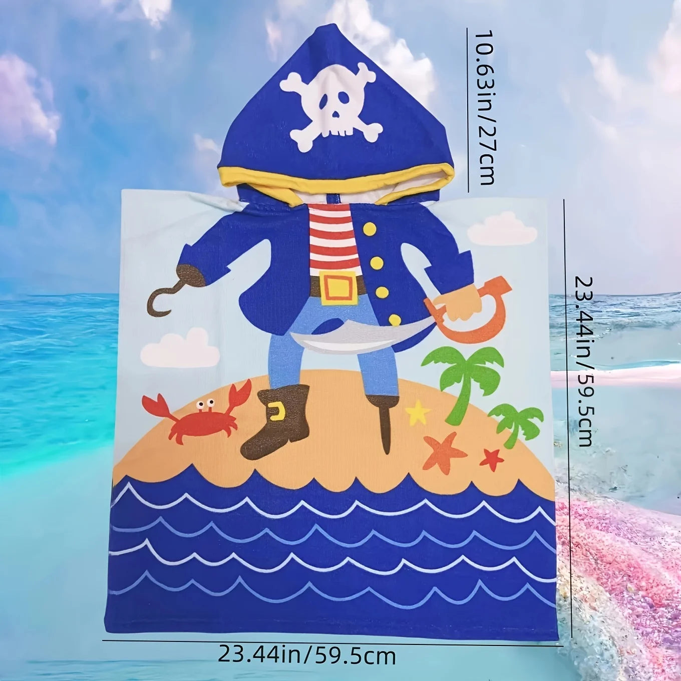 Luna Towel - Quick-Dry Cartoon Animal & Pirate Kids Hooded Poncho