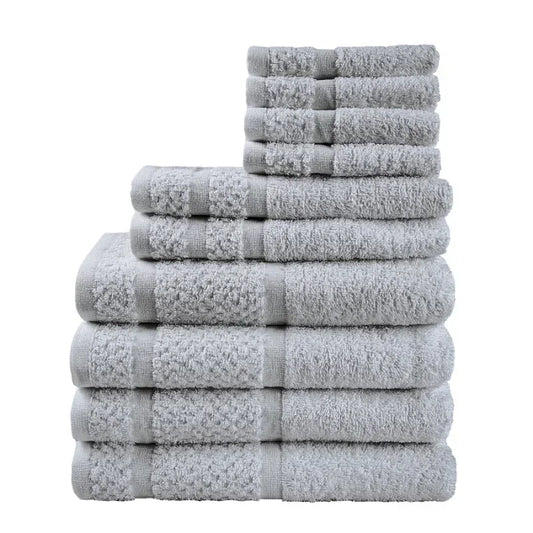 Luna Towel - Ultra-Durable Graphite Grey 10-Piece Luxury Towel Set