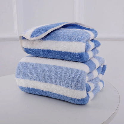 Luna Towel - Quick-Dry Classic Striped Face & Bath Towel Set