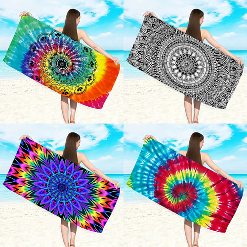 Luna Towel - Quick-Dry Bohemian Mandala Microfiber Beach Towel