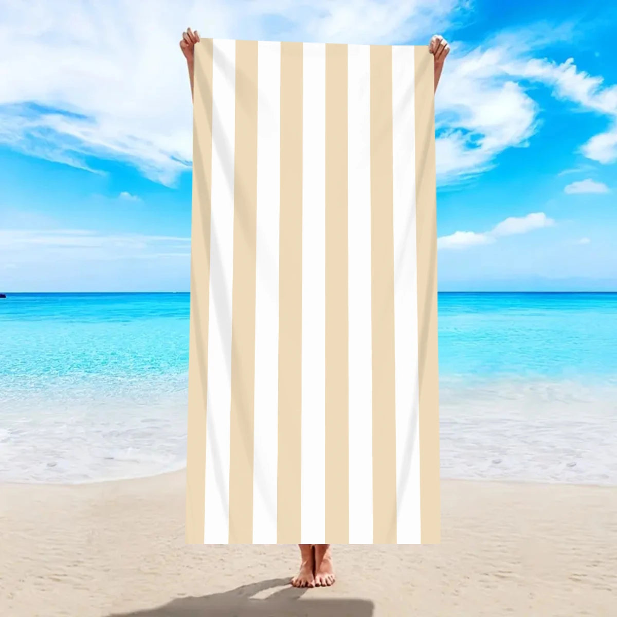 Luna Towel - Quick-Dry Minimalist Striped Microfiber Beach Towel