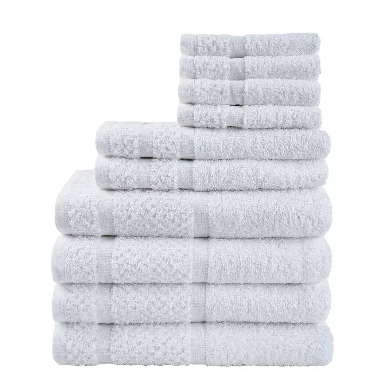 Luna Towel - Ultra-Durable Graphite Grey 10-Piece Luxury Towel Set