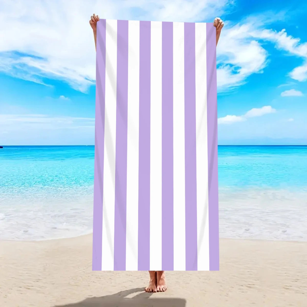 Luna Towel - Quick-Dry Minimalist Striped Microfiber Beach Towel