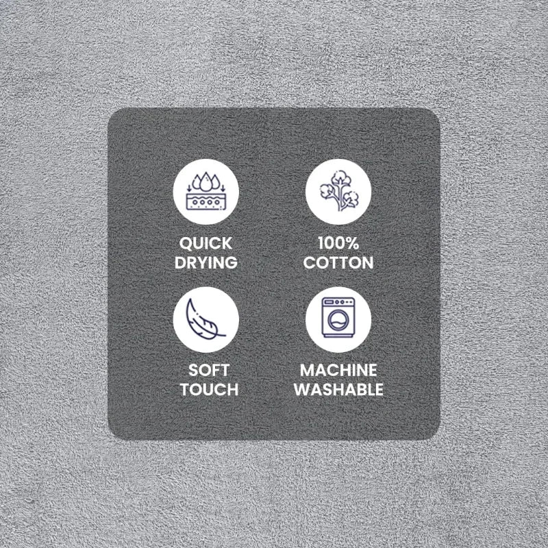 Luna Towel - Ultra-Durable Graphite Grey 10-Piece Luxury Towel Set