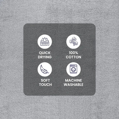 Luna Towel - Ultra-Durable Graphite Grey 10-Piece Luxury Towel Set