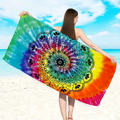 Luna Towel - Quick-Dry Bohemian Mandala Microfiber Beach Towel