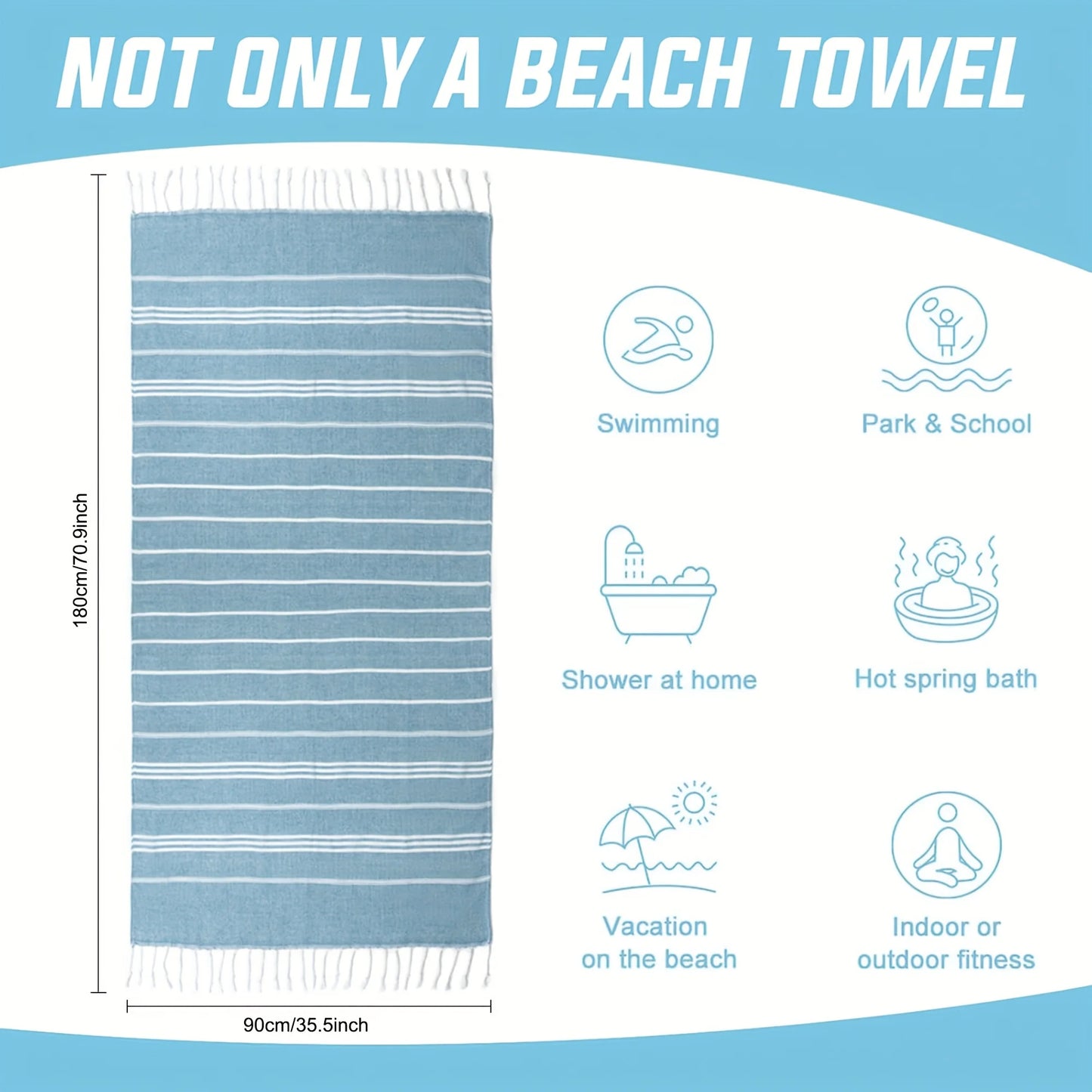 Luna Towel - Quick-Dry Oversized 90x180cm Microfiber Beach Towel