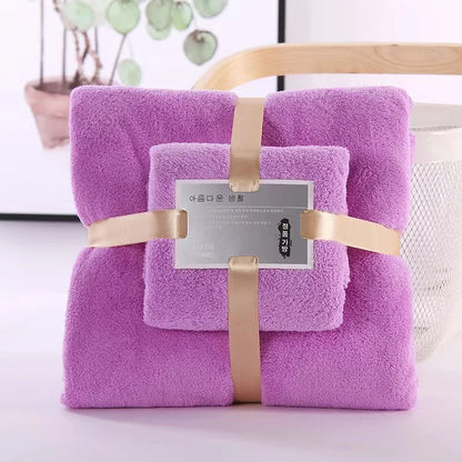 Luna Towel - Ultra-Soft Coral Velvet Luxury Hand & Bath Towel Set