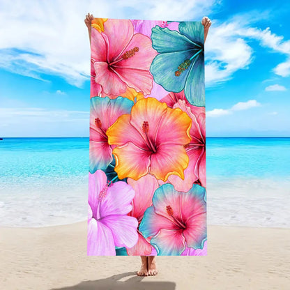 Luna Towel - Quick-Dry Tropical Botanical Microfiber Beach Towel