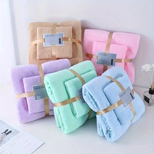 Luna Towel - Ultra-Soft Coral Velvet Luxury Hand & Bath Towel Set