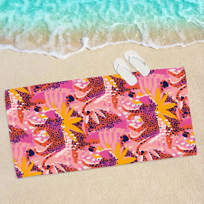 Luna Towel - Quick-Dry Jungle Leopard Microfiber Beach Towel