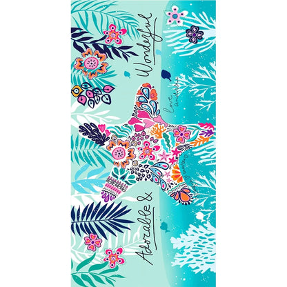 Luna Towel - Quick-Dry Psychedelic Hawaii Tropical Microfiber Beach Towel