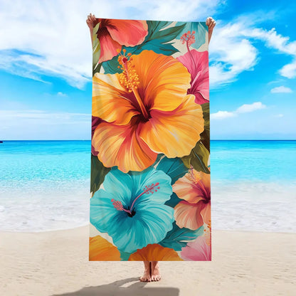 Luna Towel - Quick-Dry Tropical Botanical Microfiber Beach Towel