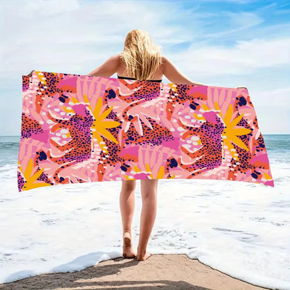 Luna Towel - Quick-Dry Jungle Leopard Microfiber Beach Towel