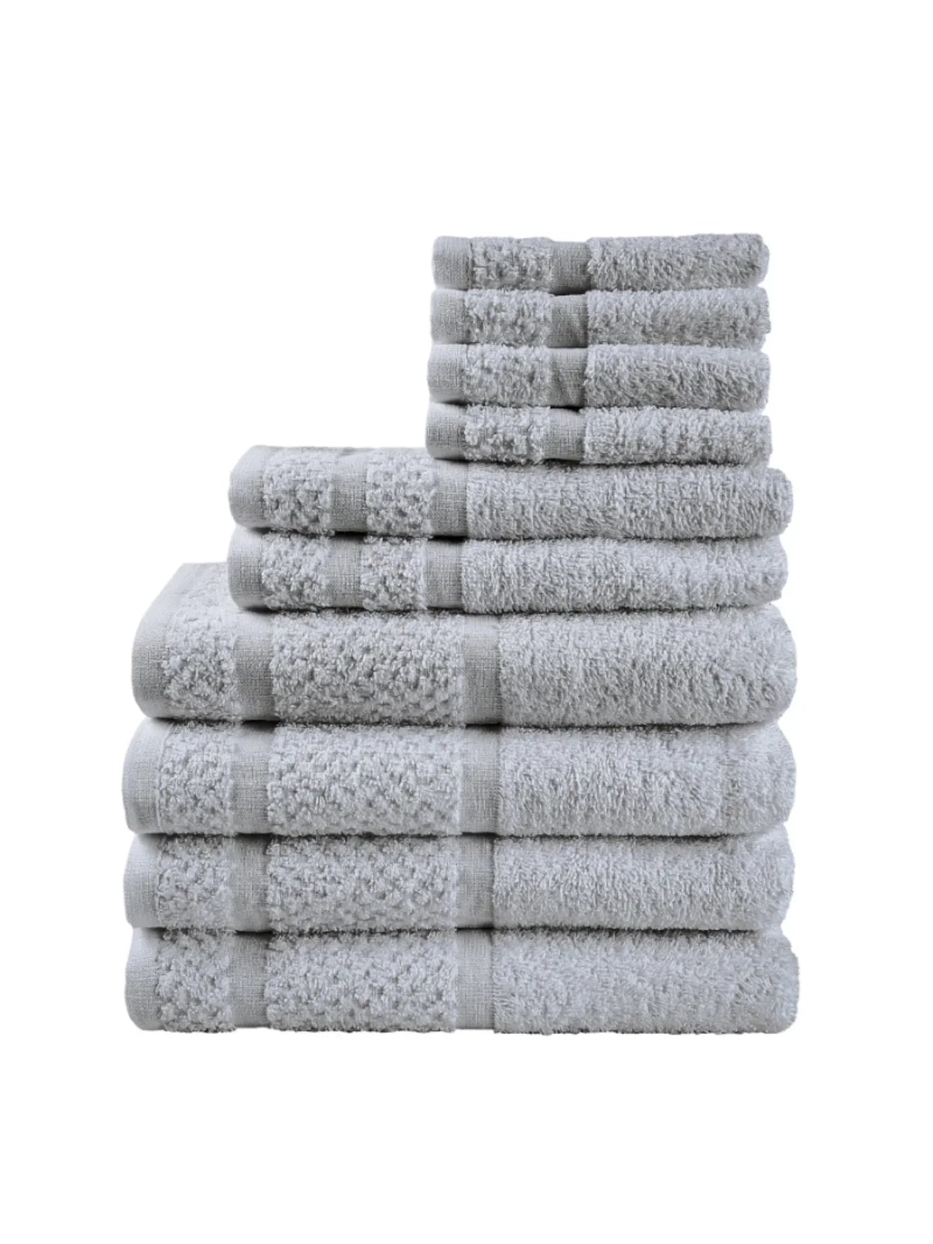 Luna Towel - Ultra-Durable Graphite Grey 10-Piece Luxury Towel Set