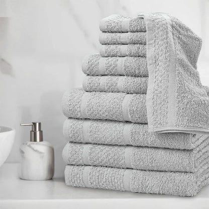 Luna Towel - Ultra-Durable Graphite Grey 10-Piece Luxury Towel Set