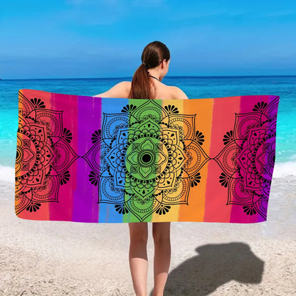Luna Towel - Quick-Dry Bohemian Mandala Microfiber Beach Towel