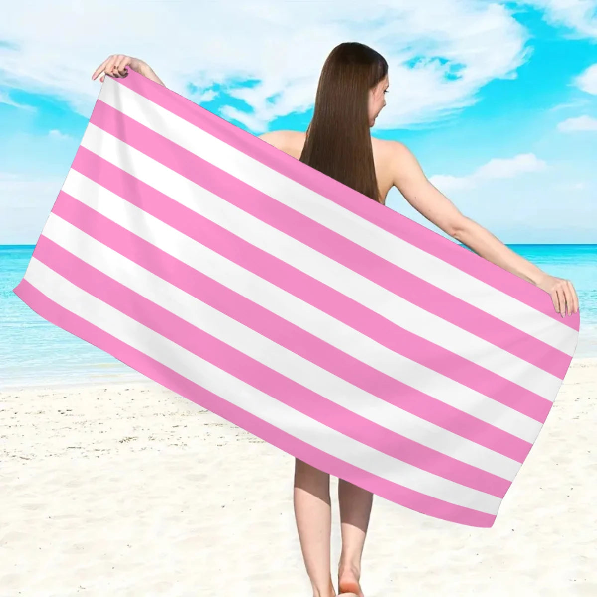 Luna Towel - Quick-Dry Minimalist Striped Microfiber Beach Towel