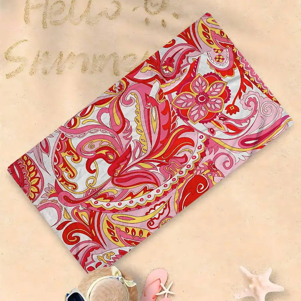 Luna Towel - Sand-Free Tropical Palm Microfiber Beach Towel