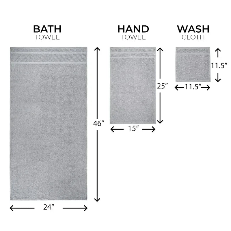 Luna Towel - Ultra-Durable Graphite Grey 10-Piece Luxury Towel Set
