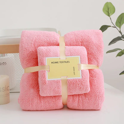 Luna Towel - Ultra-Soft Coral Velvet Luxury Hand & Bath Towel Set