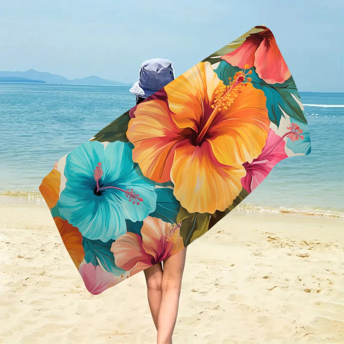 Luna Towel - Quick-Dry Tropical Botanical Microfiber Beach Towel