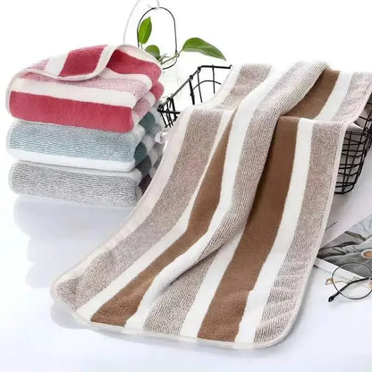 Luna Towel - Quick-Dry Classic Striped Face & Bath Towel Set