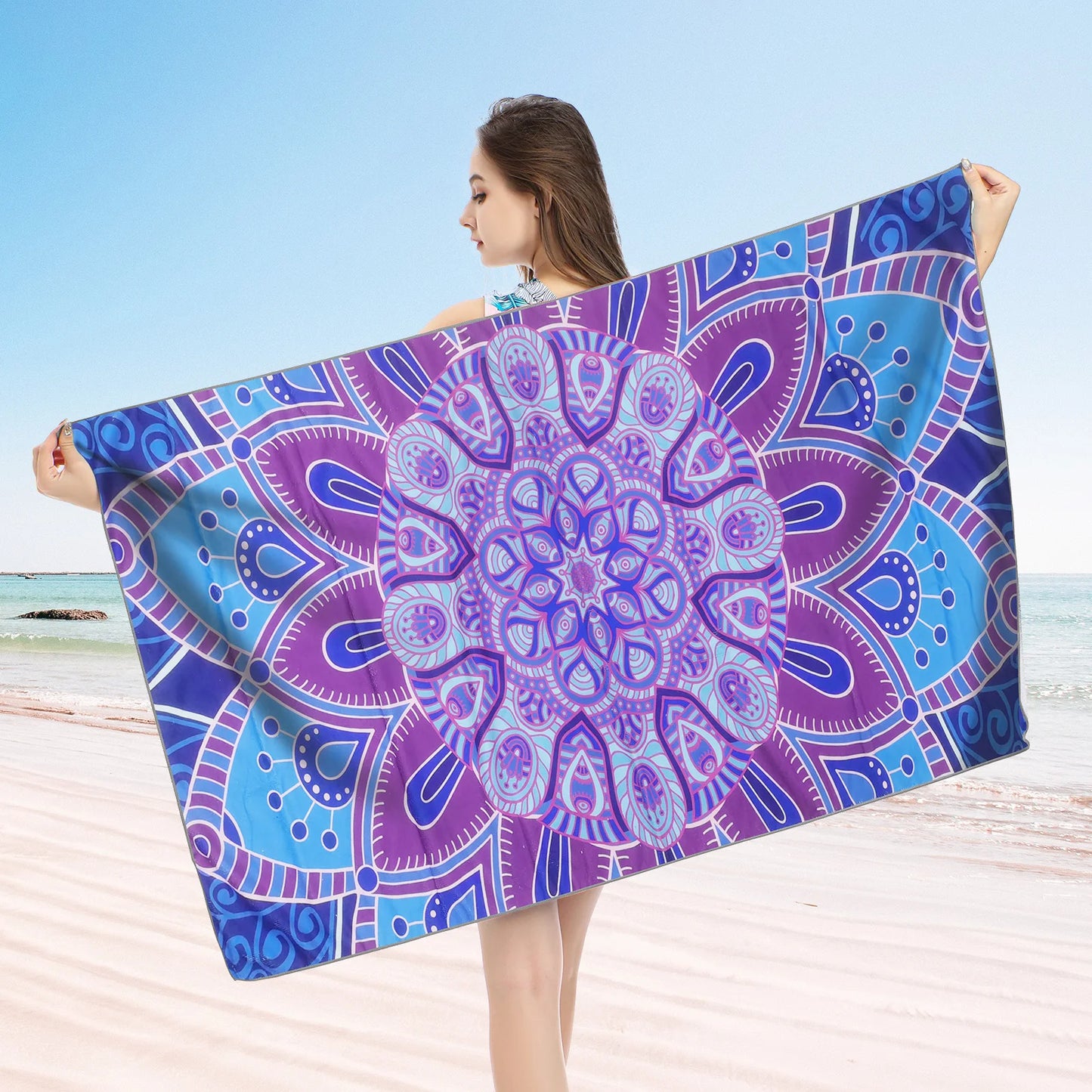 Luna Towel - Quick-Dry Versatile Solid Microfiber Beach Towel