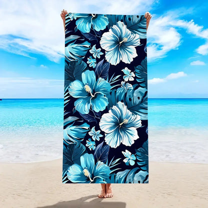 Luna Towel - Quick-Dry Tropical Botanical Microfiber Beach Towel