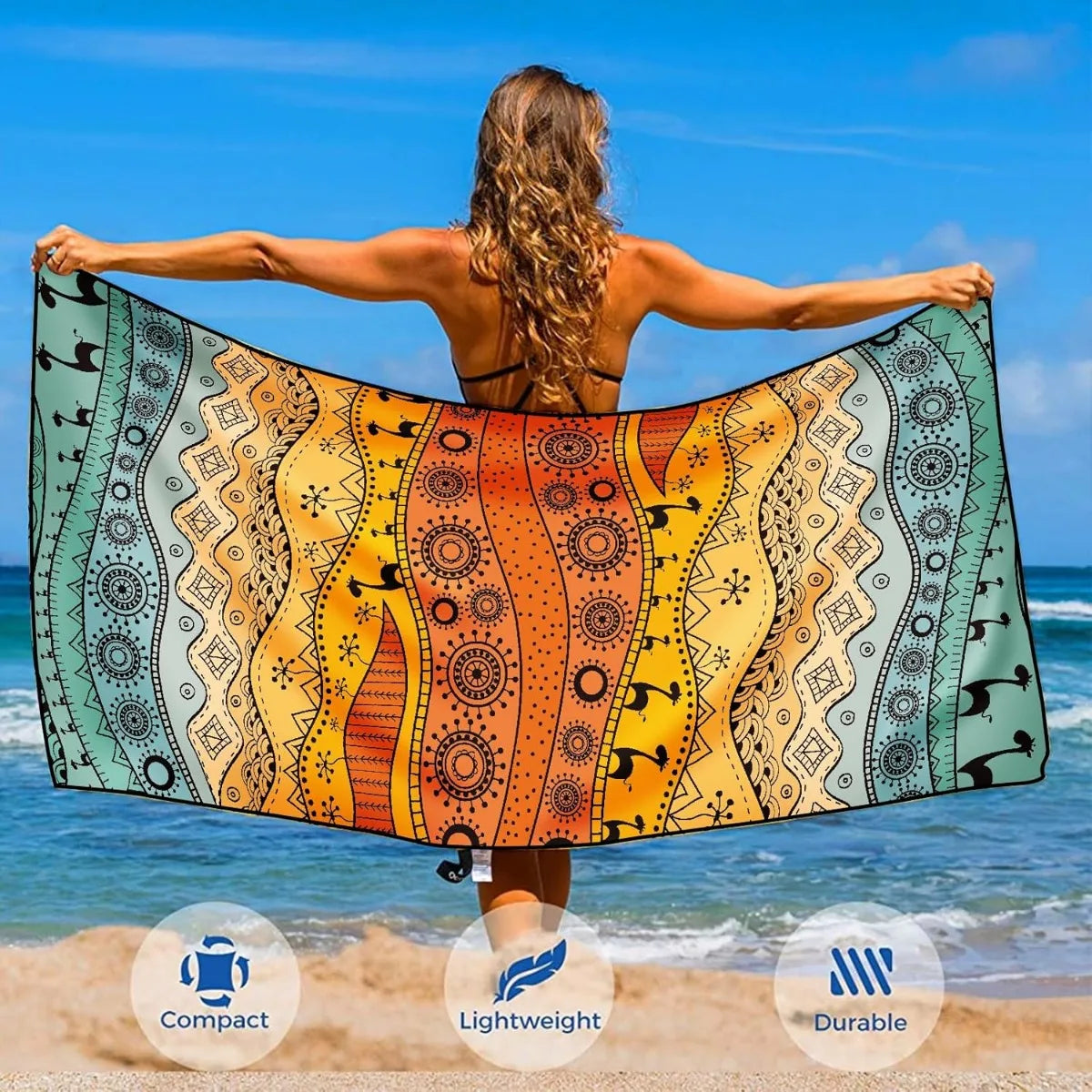 Luna Towel - Quick-Dry Lightweight Extra Large Microfiber Beach Towel