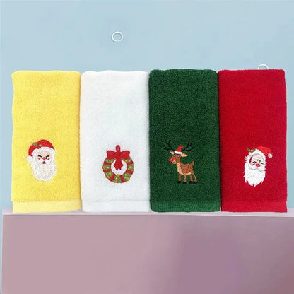 Luna Towel - Ultra-Soft Festive Reindeer & Snowflake Christmas Hand Towel Set
