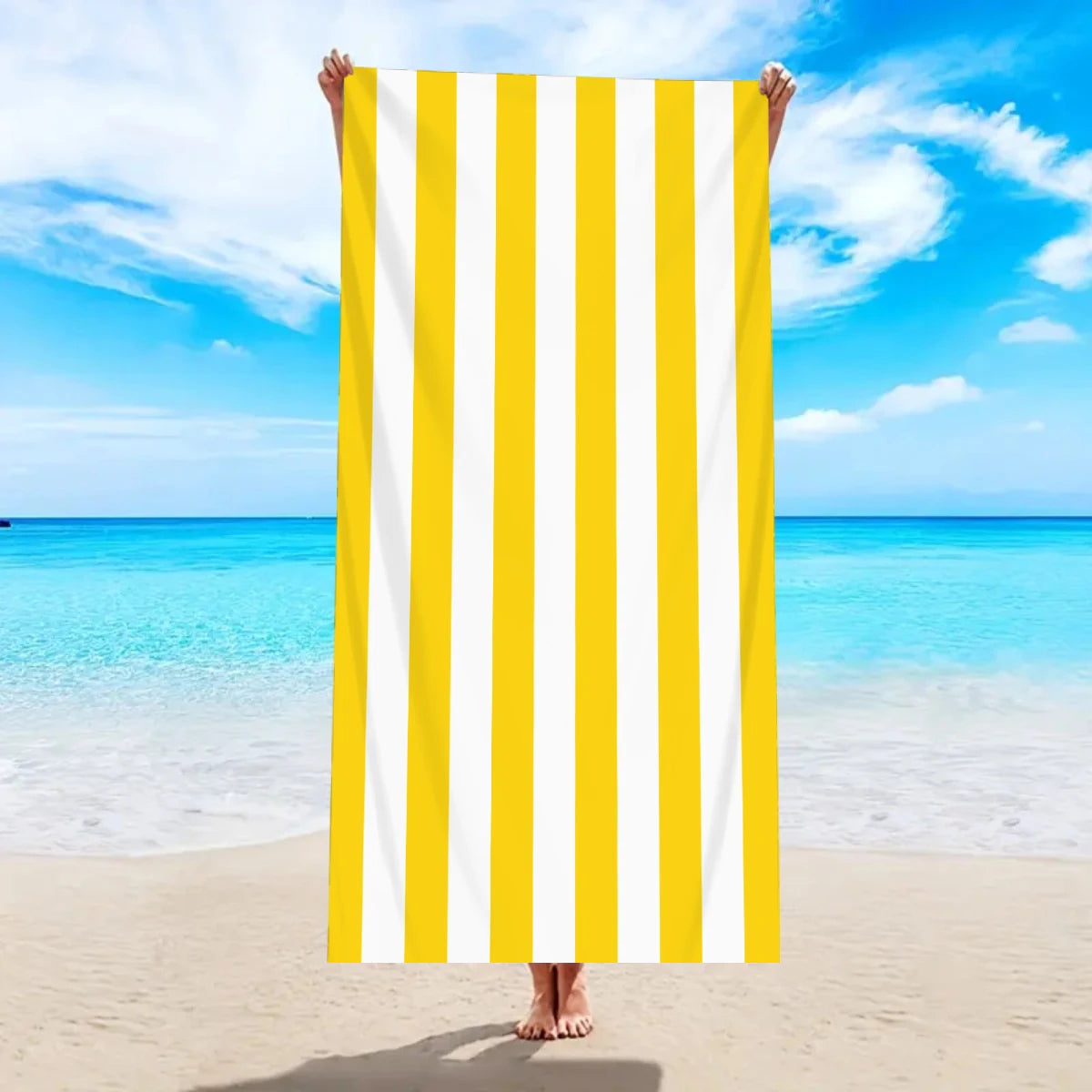 Luna Towel - Quick-Dry Minimalist Striped Microfiber Beach Towel
